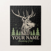 Personalisiert Hunter Deer Elk Antler Jagdclub Puzzle (Vertikal)