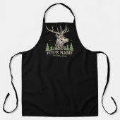 Personalisiert Hunter Deer Elk Antler Jagdclub Schürze (Vorderseite)