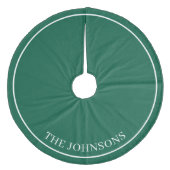 Personalisiert Hunter Green Fleece Weihnachtsbaumdecke (Vorderseite)