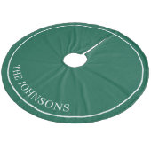 Personalisiert Hunter Green Fleece Weihnachtsbaumdecke (Schrägansicht)