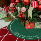 Personalisiert Hunter Green Fleece Weihnachtsbaumdecke