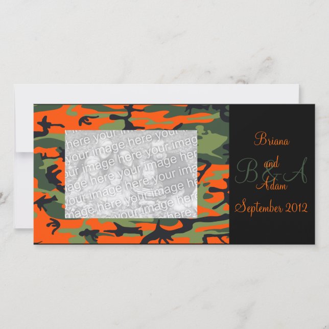 Personalisiert Hunter Orange Camouflage Frame Foto (Vorderseite)
