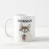Personalisiert Husky Dog Kaffeetasse (Links)