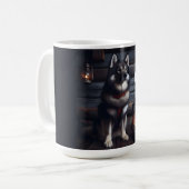 Personalisiert Husky Kaffeetasse (Vorderseite Links)