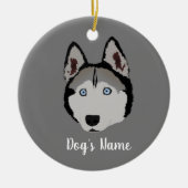 Personalisiert Husky Keramik Ornament (Vorne)