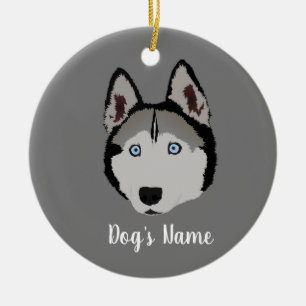 Personalisiert Husky Keramik Ornament