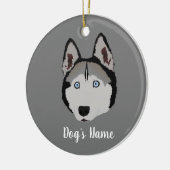 Personalisiert Husky Keramik Ornament (Links)