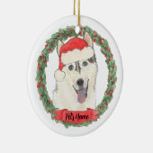 Personalisiert Husky Keramik Ornament (Rechts)