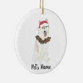 Personalisiert Husky Keramik Ornament (Rechts)