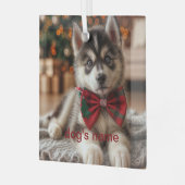 Personalisiert Husky Ornament Aus Glas (Vorderseite links)