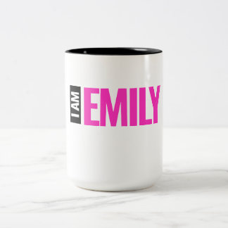Personalisiert "I Am Emily" Zweifarbige Tasse