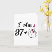 Personalisiert I Bin 37 Plus 1 Middle Finger Spaß  Karte (Gelbe Blume)