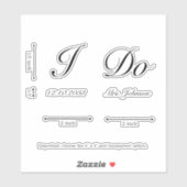 Personalisiert I do Bride Wedding Shoes Decal Aufkleber (Blatt)