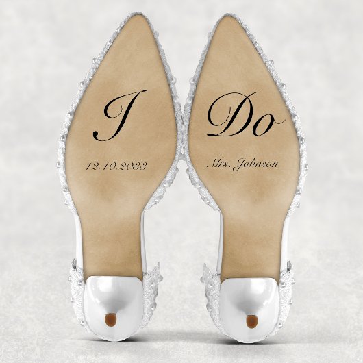 Personalisiert I do Bride Wedding Shoes Decal Aufkleber