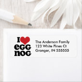 Personalisiert I Heart Eggnog Address Labels (Insitu)