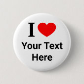 PERSONALISIERT I ❤️ I LIEBE I HERZ BUTTON (Vorderseite)