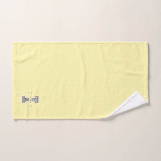 Personalisiert I Initial Silver Monogram Your Name Badhandtuch Set (Handtuch)