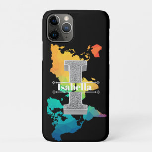 Personalisiert I Initial Silver Monogram Your Name Case-Mate iPhone Hülle