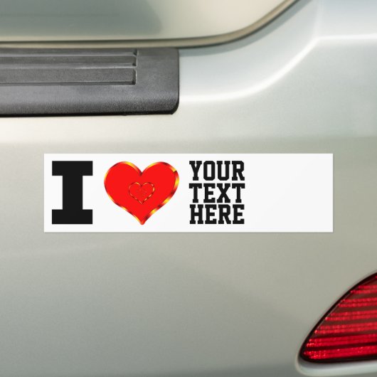 PERSONALISIERT I LIEBE AUTOAUFKLEBER (Auf Auto)