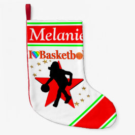 PERSONALISIERT I LIEBE BASKETBALL CHRISTMAS STRUMP KLEINER WEIHNACHTSSTRUMPF
