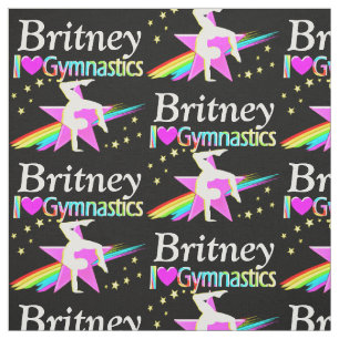PERSONALISIERT I LIEBE GYMNASTICS FABRIC STOFF