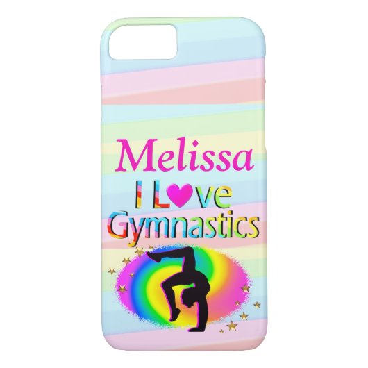 PERSONALISIERT I LIEBE GYMNASTICS PHONE FALL Case-Mate iPhone HÜLLE (Rückseite)