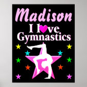 PERSONALISIERT I LIEBE GYMNASTICS POSTER (Vorne)