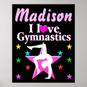 PERSONALISIERT I LIEBE GYMNASTICS POSTER