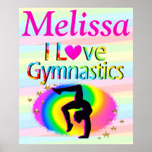 PERSONALISIERT I LIEBE GYMNASTICS POSTER