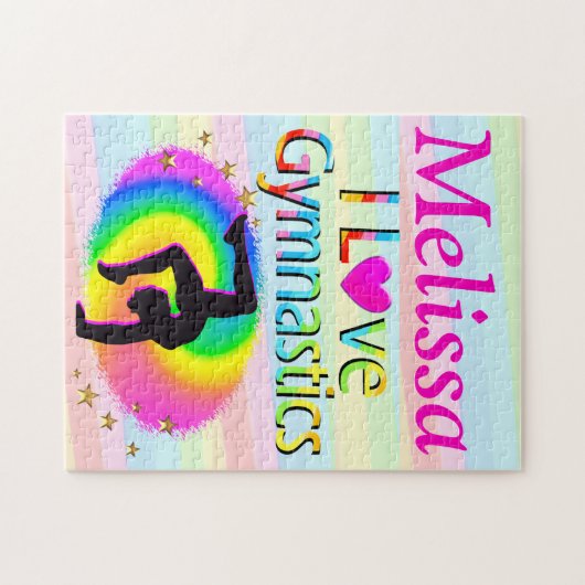 PERSONALISIERT I LIEBE GYMNASTICS PUZZLE (Horizontal)