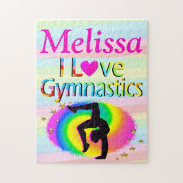PERSONALISIERT I LIEBE GYMNASTICS PUZZLE