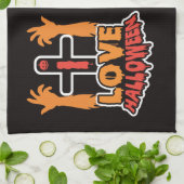 Personalisiert I Liebe Halloween Spuk Geschirrtuch (Gefaltet)