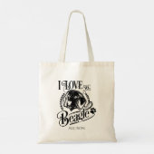 Personalisiert I Liebe Mein Beagle Tote Bag Tragetasche (Rückseite)