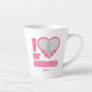 Personalisiert I Liebe Mein Ehemann - Foto und Nam Milchtasse