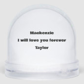 Personalisiert I Liebe Mein Freund Herz Foto Schneekugeln (Rückseite)