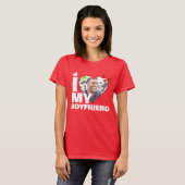 Personalisiert I Liebe Mein Freund Herz Foto T-Shirt (Vorne ganz)