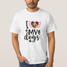 Personalisiert I Liebe Mein Hund Foto T - Shirt