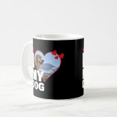 Personalisiert I Liebe Mein Hund Herz Foto Kaffeetasse (Vorderseite Links)