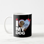 Personalisiert I Liebe Mein Hund Herz Foto Kaffeetasse (Links)