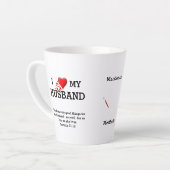 Personalisiert I LIEBE MEIN HUSBAND Christlich Val Milchtasse (Linke Ecke)