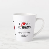Personalisiert I LIEBE MEIN HUSBAND Christlich Val Milchtasse (Rechts)