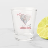 Personalisiert I Liebe Mein Husband Herz Foto Schnapsglas (Rückseite)