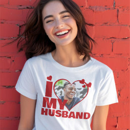 Personalisiert I Liebe Mein Husband Herz Foto T-Shirt