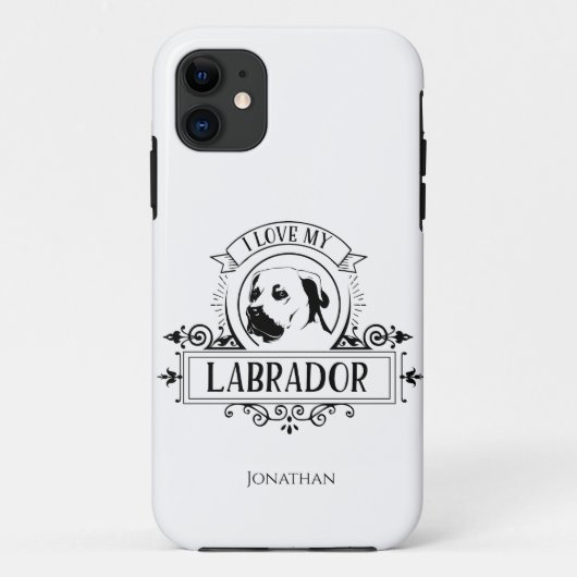 Personalisiert I Liebe mein Labrador Case-Mate iPhone Hülle (Rückseite)