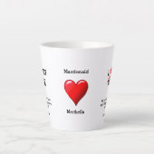 Personalisiert I LIEBE MEINE EHEFRAU Christlich Va Milchtasse (Vorderseite)