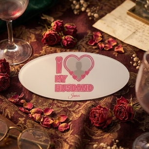 Personalisiert I Liebe Meine Ehefrau - Name und Fo Namenschild
