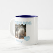 Personalisiert: I Liebe meine HundeTasse Zweifarbige Tasse (Vorderseite Links)
