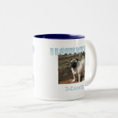 Personalisiert: I Liebe meine HundeTasse Zweifarbige Tasse (VorderseiteRechts)