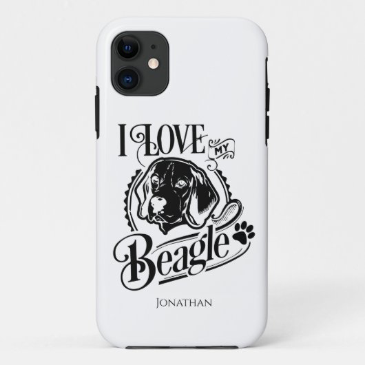 Personalisiert I Liebe meines Beagle Case-Mate iPhone Hülle (Rückseite)