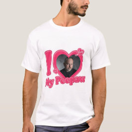 Personalisiert I Liebe meines Peepaw mit T-Foto-Zo T-Shirt